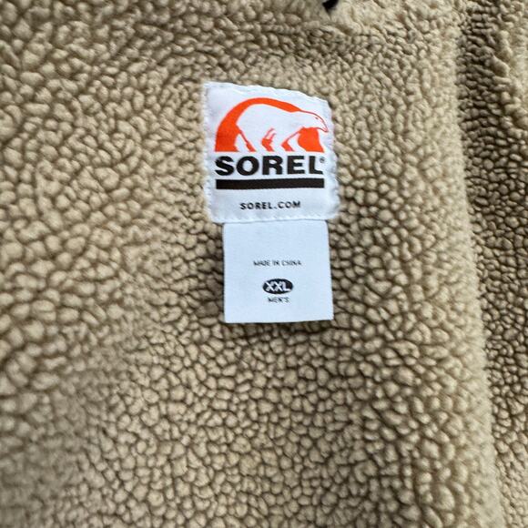 Sorel Vest Mens XXL Gray Duck Canvas Sherpa Fleece Lined Full Zip Workwear - Picture 5 of 7